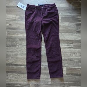 Calvin Klein Jeans Women's Ultimate Skinny Corduroy Pant Size 14 x 32 Plum NWT